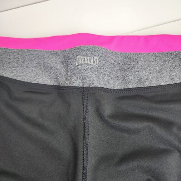 Danskin Now Shirt & Everlast Sport Capris Black Pink Exercise Set Women's M / L - Picture 3 of 5